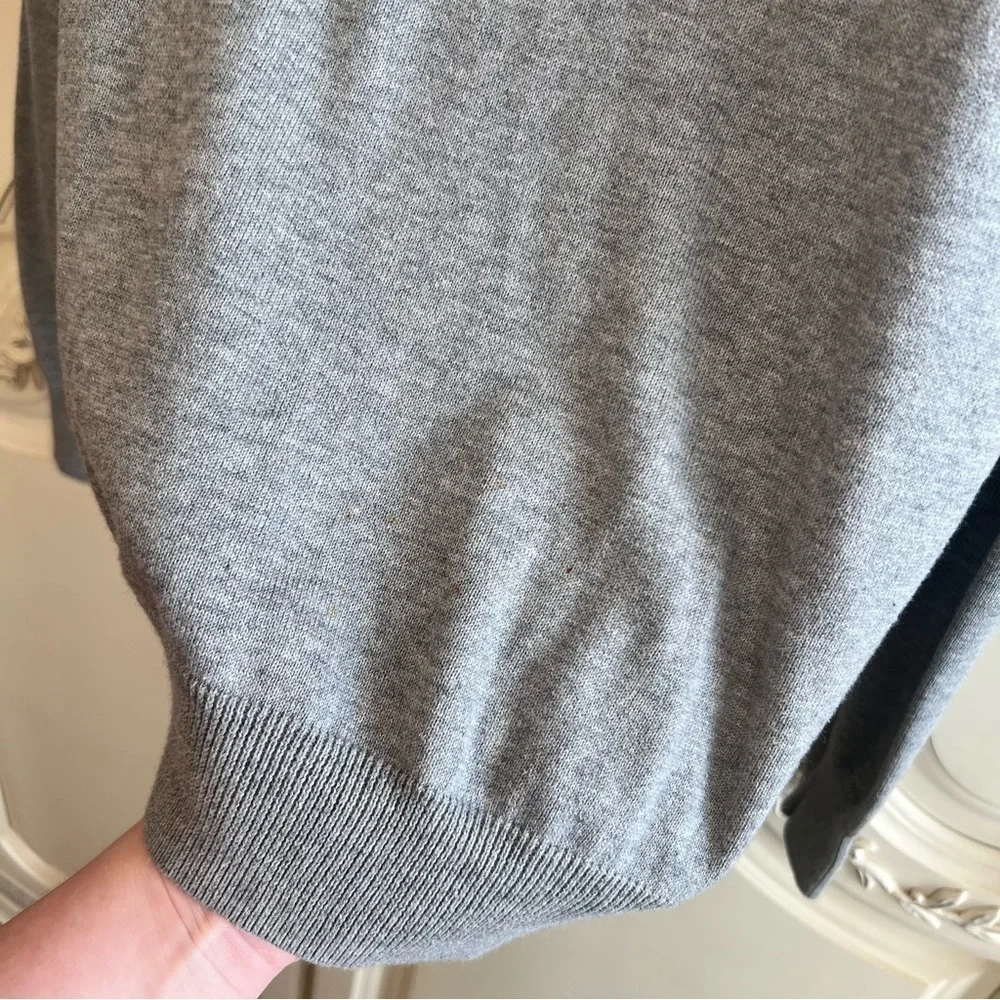 Joseph A. Bank Pima Cotton Quarter Zip Business Casual Sweater, Gray, Medium - Picture 11 of 11